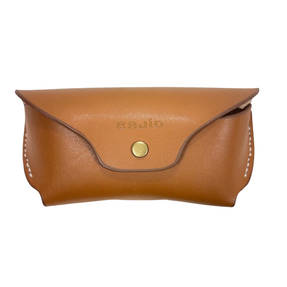 Bajio Vegan Cactus Leather Glasses Sleeve/Pouch Snap Closure Brown
